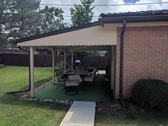 Backyard next to garage