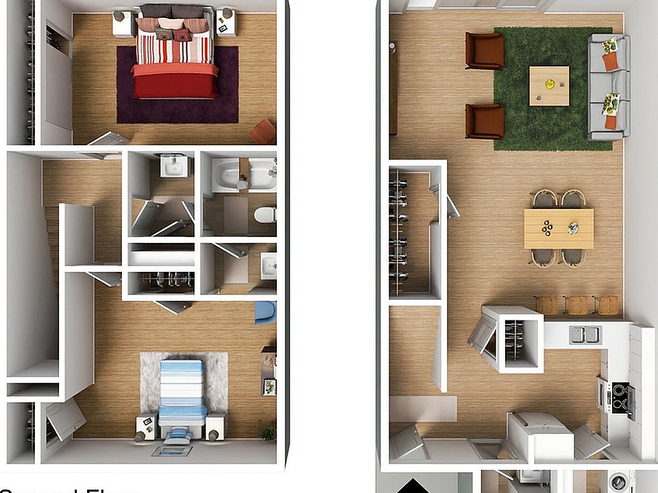 2 Bedroom 1.5 Bath Townhouse