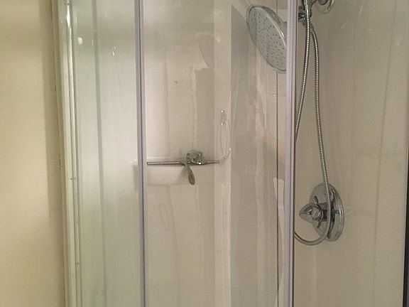 down stairs shower