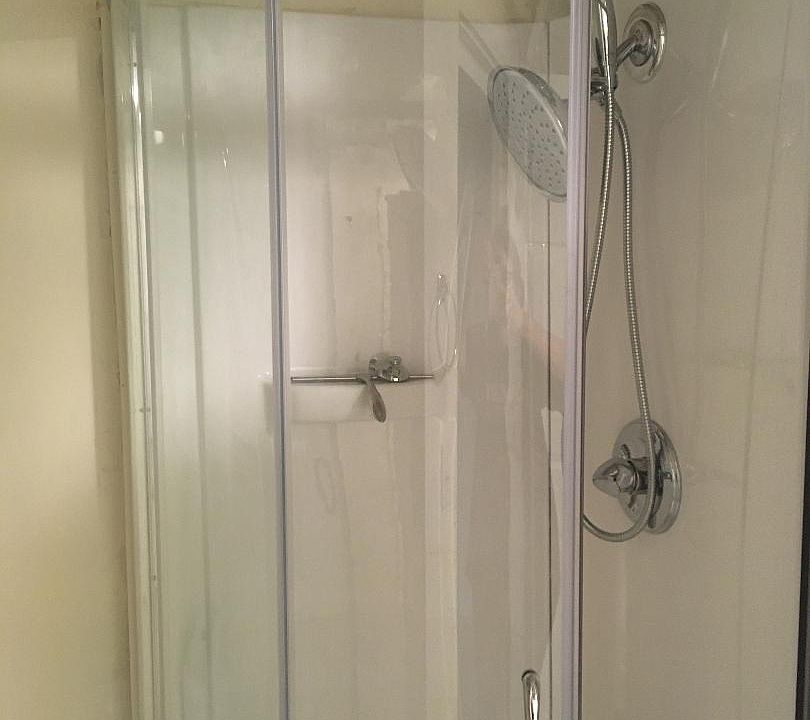 down stairs shower