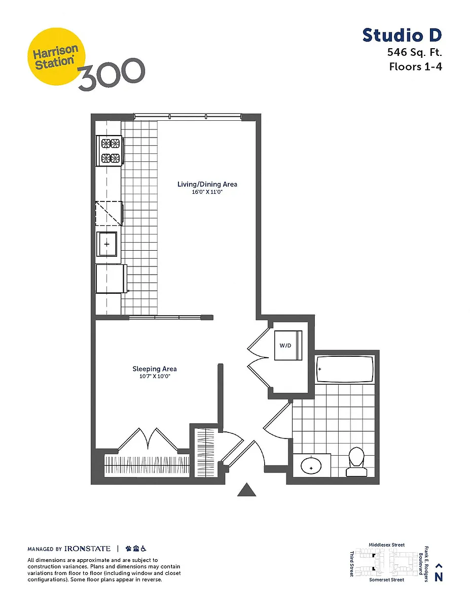 Floor plan Studio D