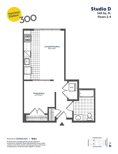 Floor plan Studio D