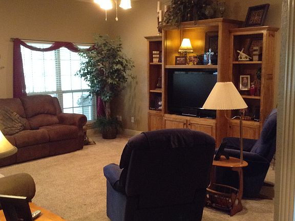Family room with built in