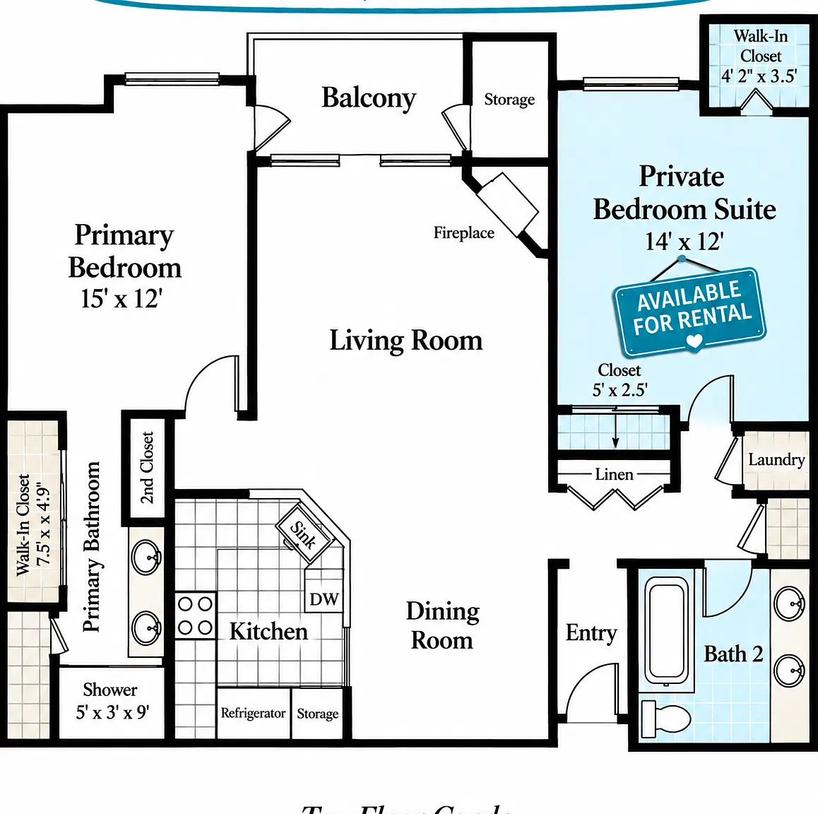 1 bed, 1176 sqft, $1,750 — Photo 4