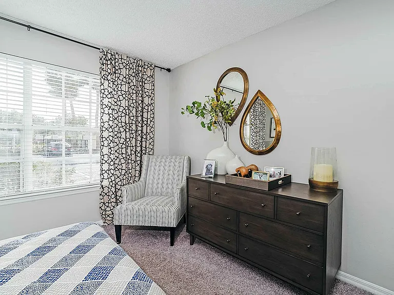 Step into tranquility with this beautifully designed bedroom, perfect for relaxation and comfort.