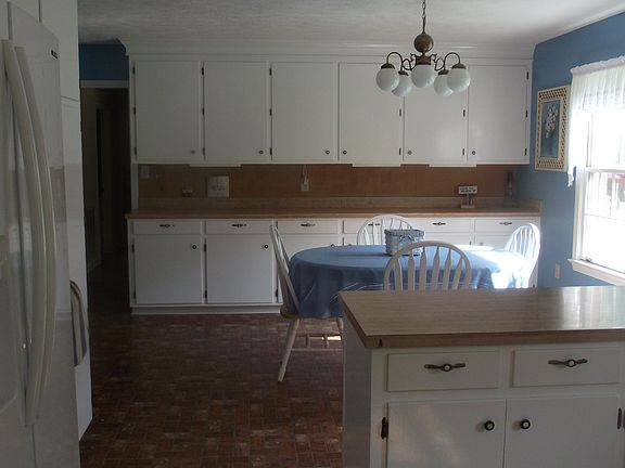 Breakfast.  Wall of cabinets