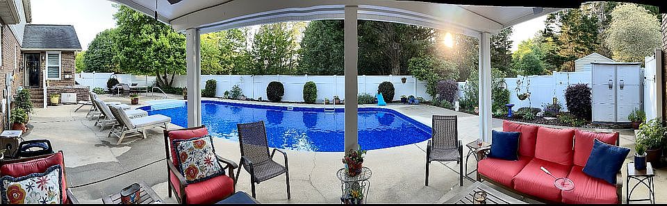 Covered Porch and Pool