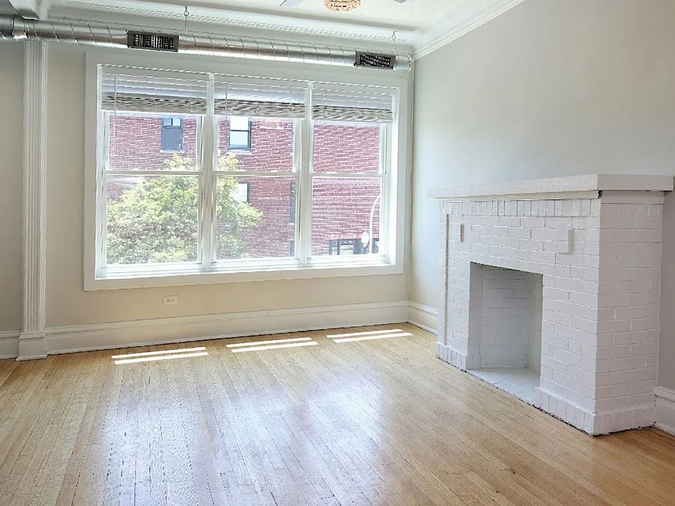 Living room seen from the front entry.
