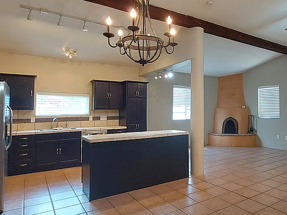 Front view of island; set up a few bar stools for entertainment. A great place for gatherings of friends and family.