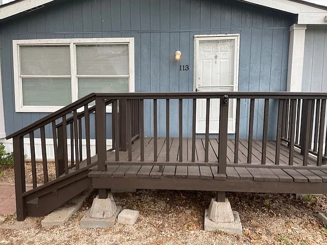 Front deck.