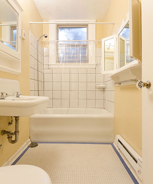 Unit A Ground floor 1 BR tile bathroom