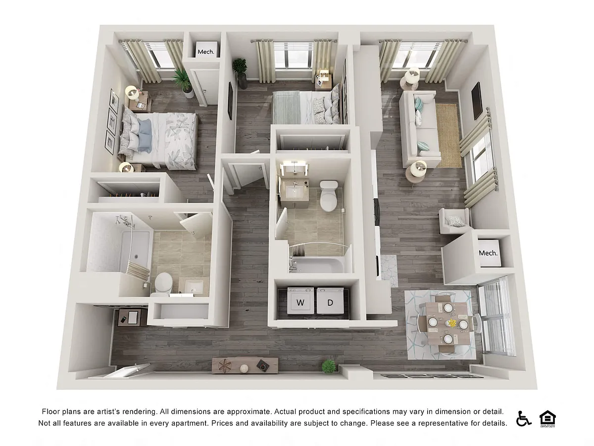 Floor plan 2 Bed A1