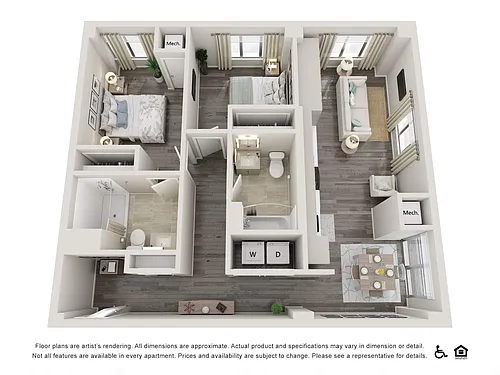 Floor plan 2 Bed A1