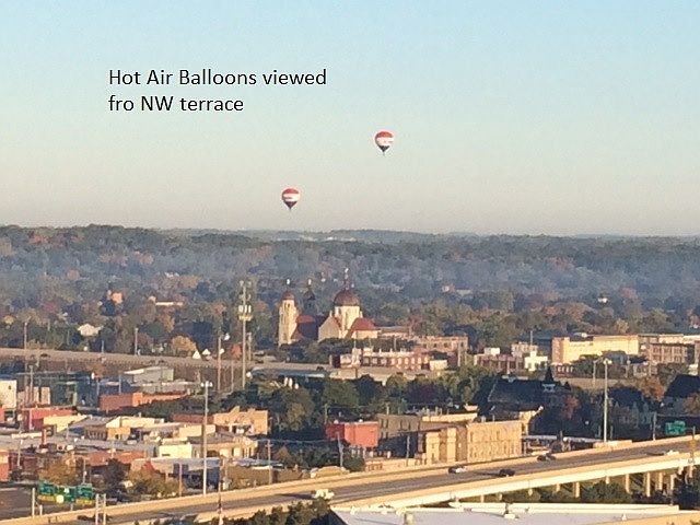 Balloons seen from terrace