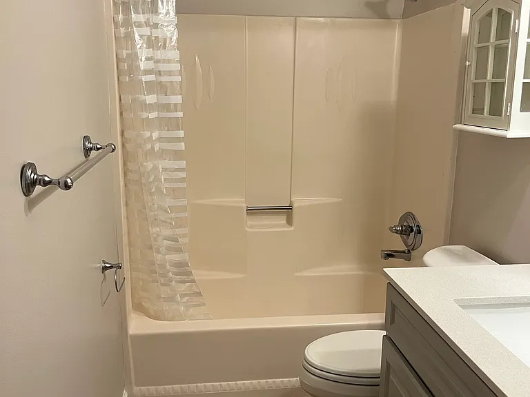 Hall bathroom with new vanity
