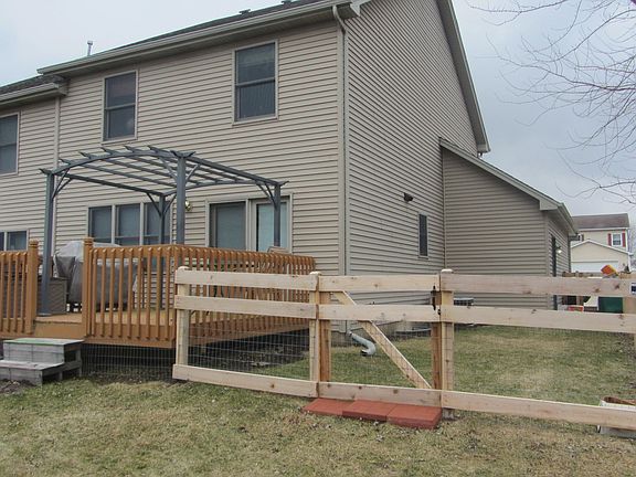 Dog run on the west side of the home.