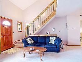 Vaulted living room