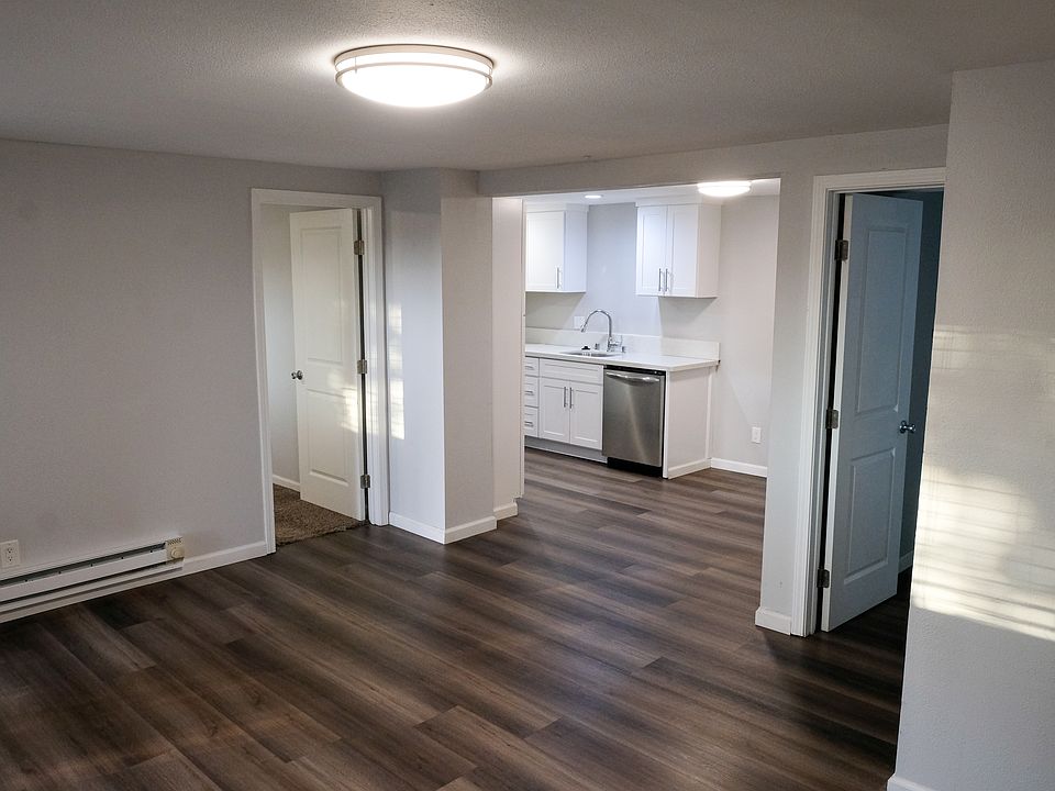 Living area and kitchen