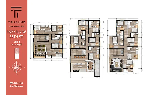 Floor plan 1622 1/2 W 35th St