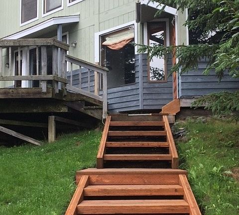 brand new front stairs 