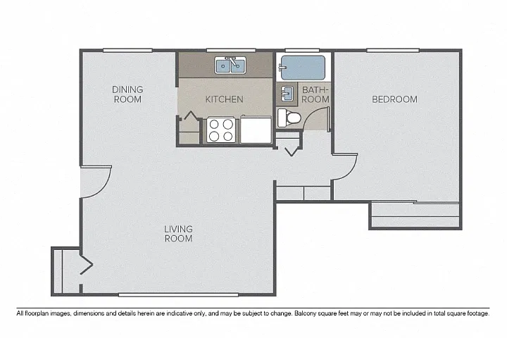 Floor plan 1 Bed B
