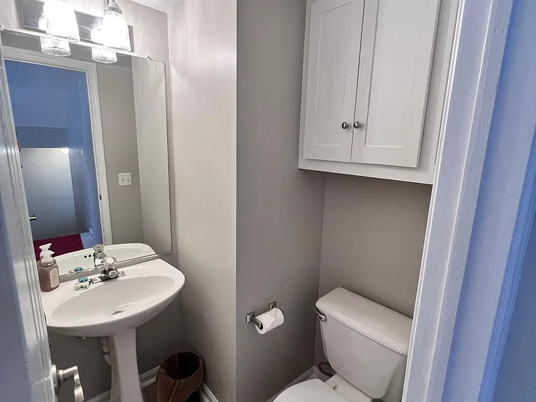 Remodeled half bath located on main floor