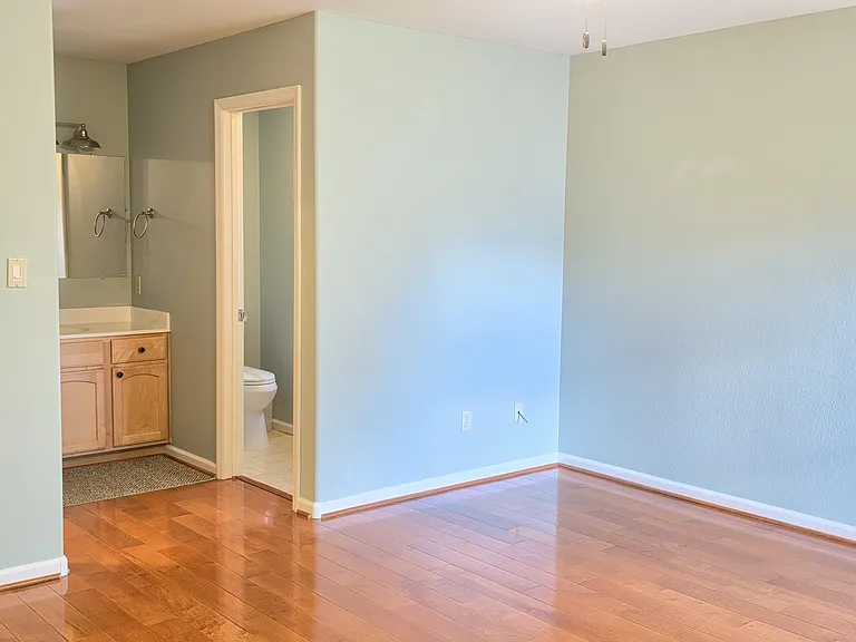 Master bedroom with bathroom and walk-in closet
