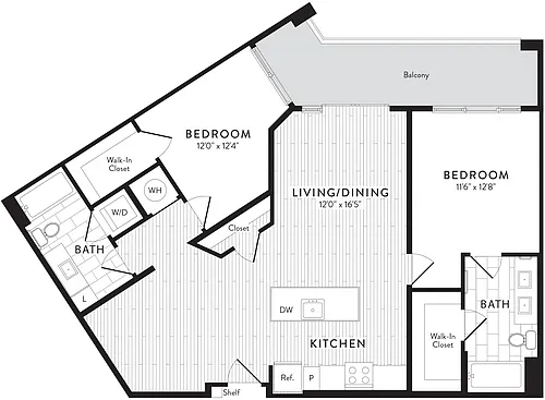 Floor plan C12 - 2 Bed_2 Bath