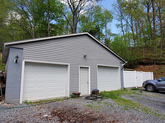 2 car detached garage with dogruns
