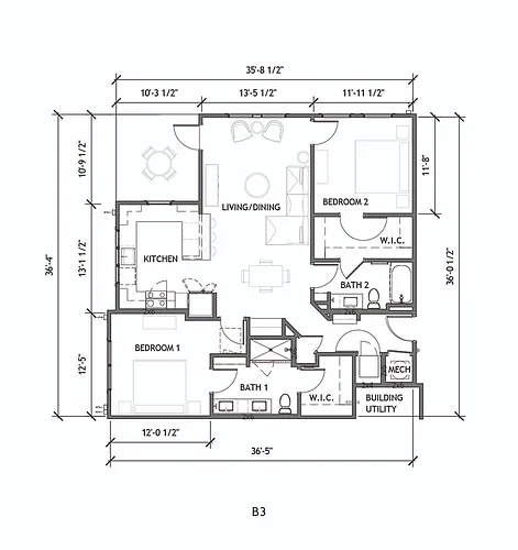 Floor plan B3