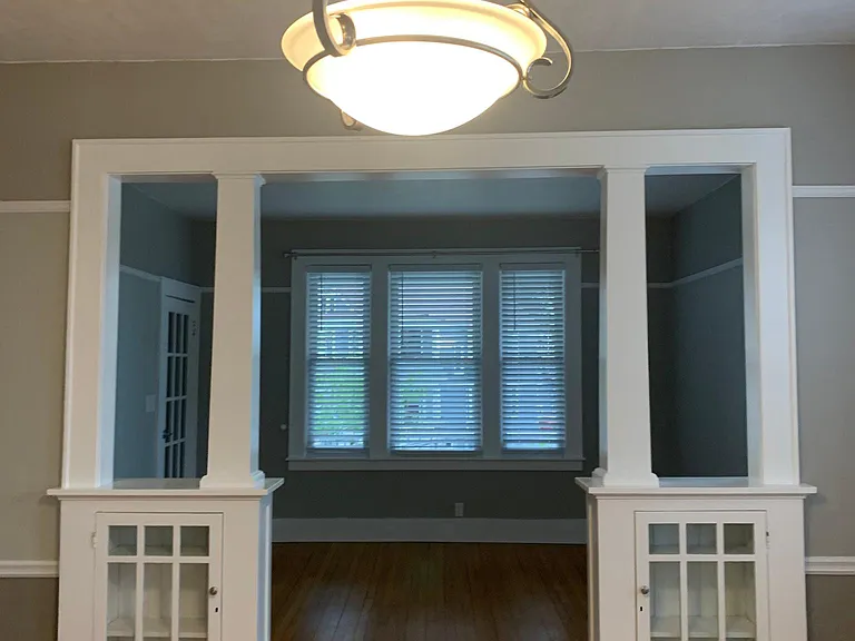 Dining room looking into living room