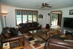 living room with river views