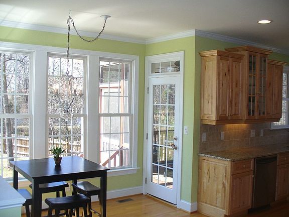 Breakfast Area in the Kitchen Overlooking the Deck, Patio, & Fenced Back Yard