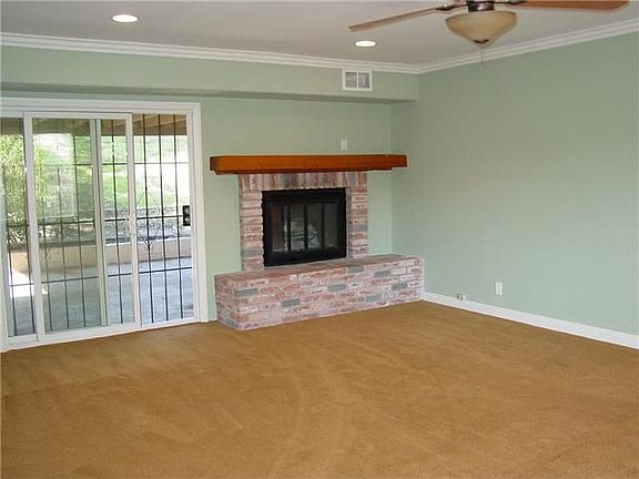 fireplace and corner of living room