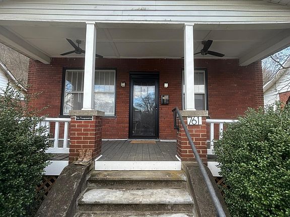 Two New Outdoor Ceiling Fans on Front Sitting Porch! Beautiful Tray Ceiling! STEPS TO BE PAINTED DARK GRAY OR BLACK!