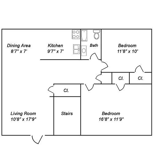 Floor plan 2 Bedroom