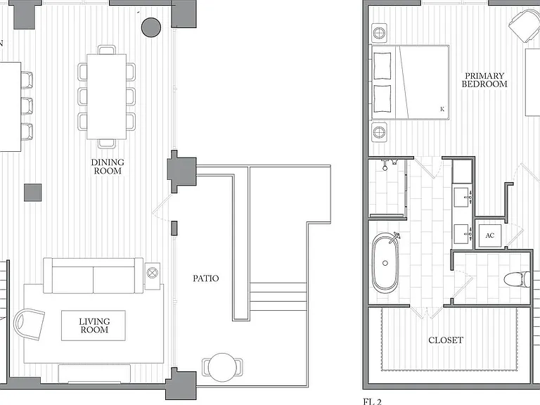 2F | 2bed 2.5bath with den 2F | 2bed 2.5bath with den