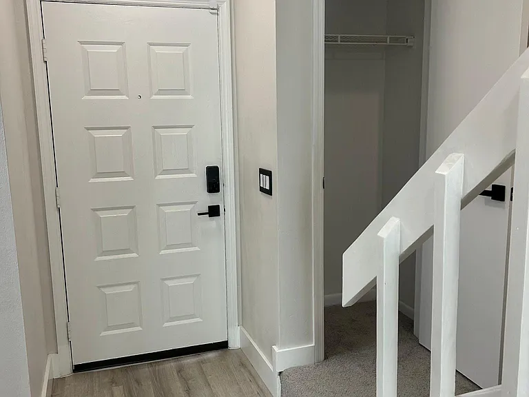 Front Door and Downstairs Closet