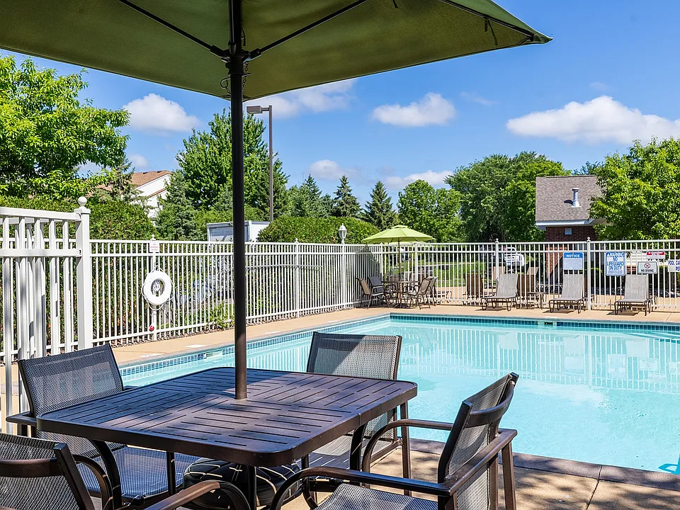 Inviting outdoor pool area