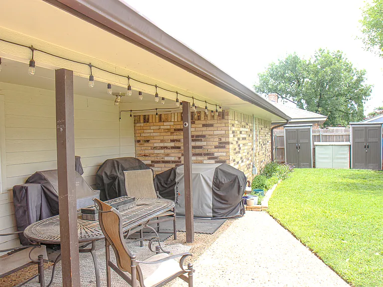 Covered back patio