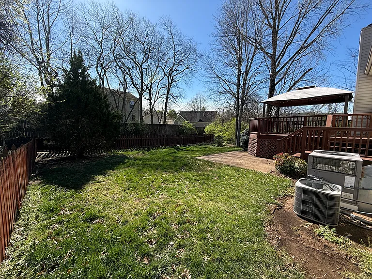 Back yard, facing house