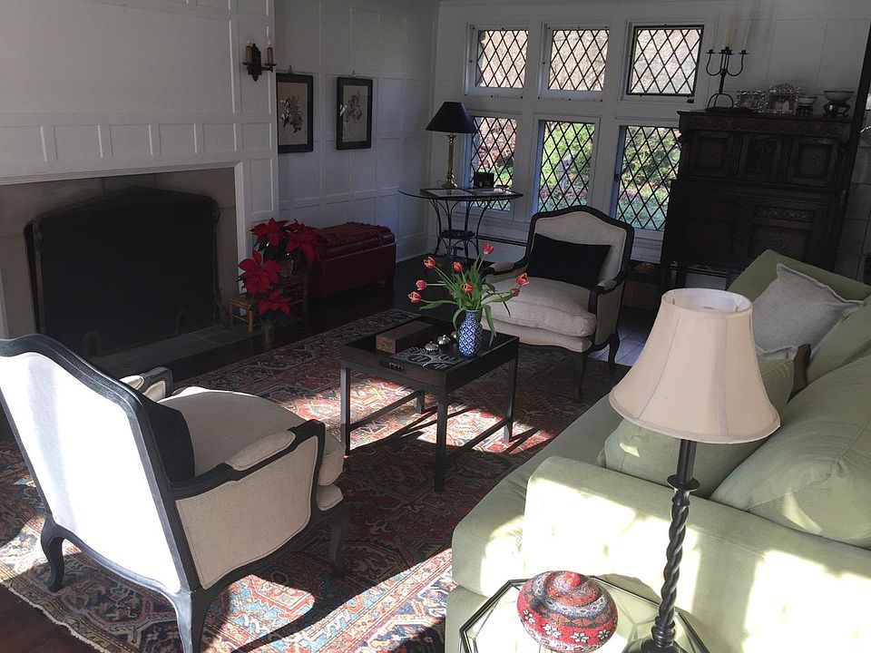 living room with leaded glass windows