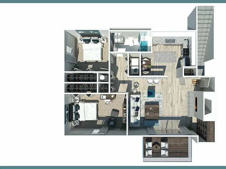 2 Bedroom 1 Bathroom 2 Bedroom 1 Bathroom