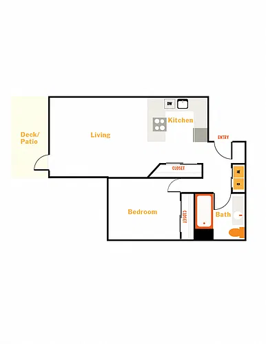 Floor plan 1X1 - A1