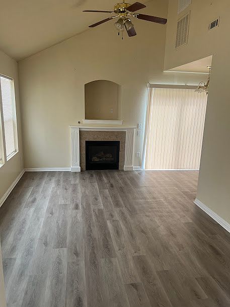 LIVING ROOM AND SLIDING GLASS DOOR