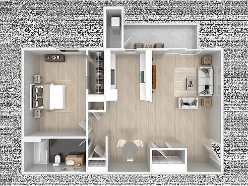Floor plan One Bedroom / One Bath