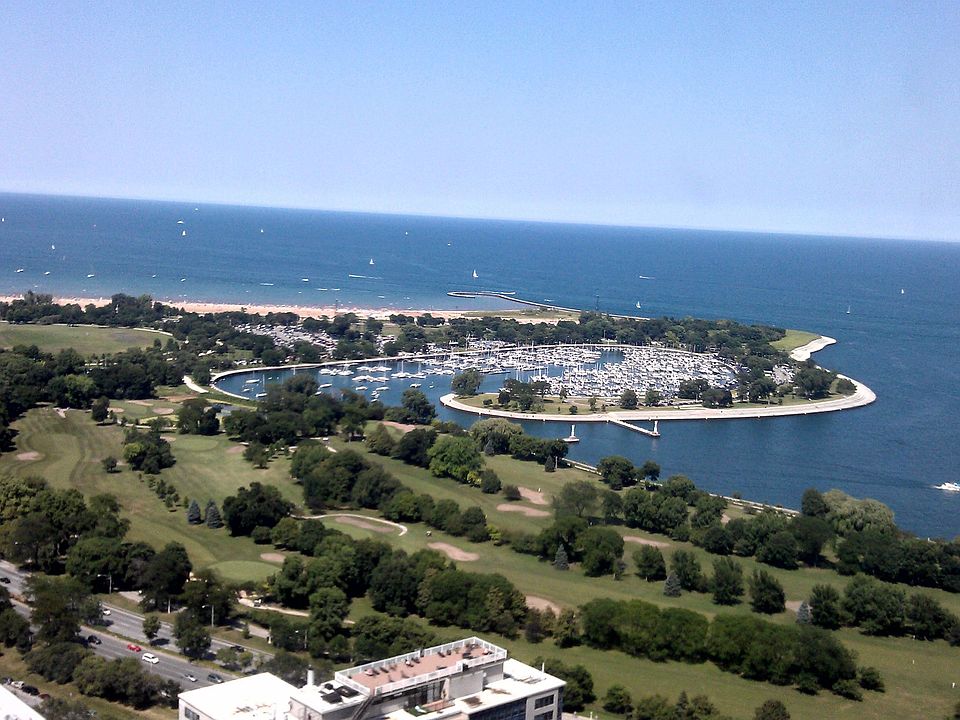 Montrose Harbor and beach