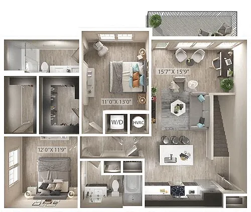 Floor plan Springhill (B1-2A)