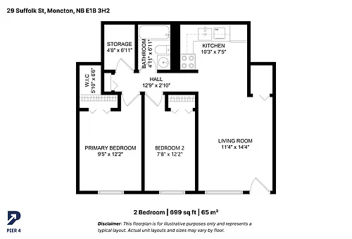 Floor plan 2 Bedroom