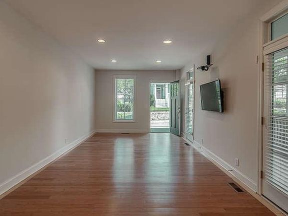 This is one of two living spaces on the first floor.